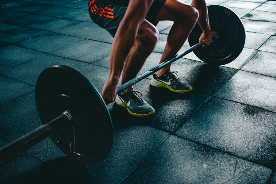 People training in a gym